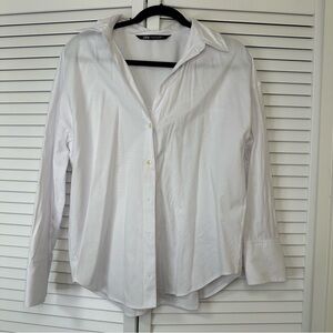 Zara Classic White Button-Down Shirt